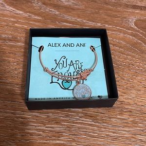 Alex & Ani You Are Enough Bangle Rose Gold